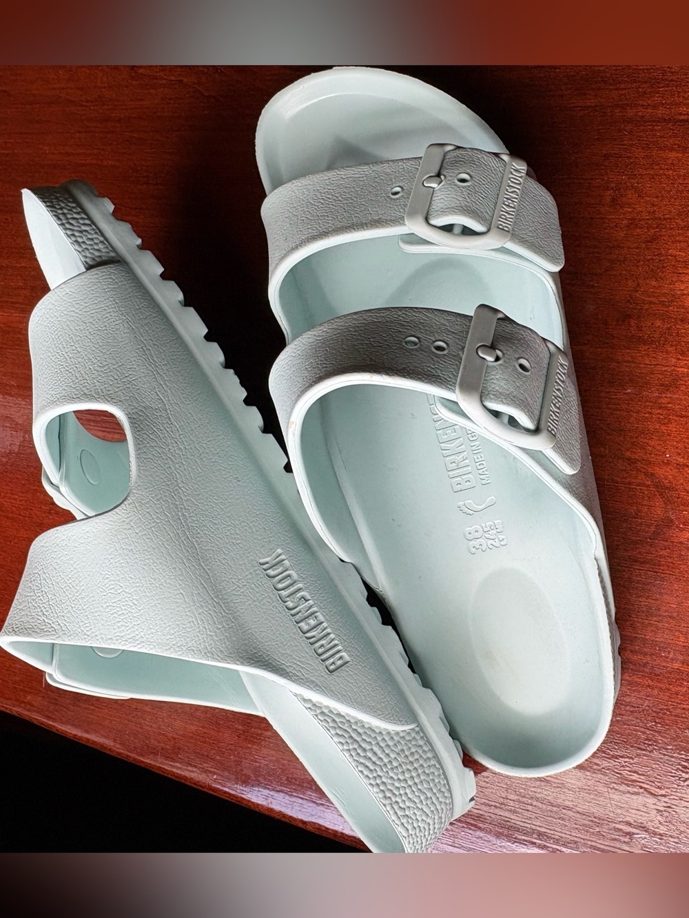 Birkenstock Arizona EVA Sandals in Pale Mint